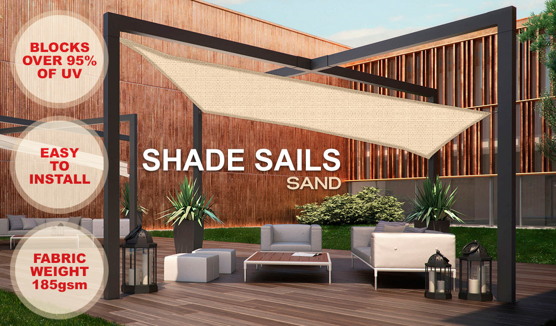 Wallaroo Rectangular Shade Sail Sand: 3m x 4m