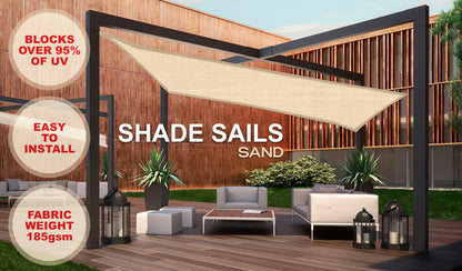 Wallaroo Rectangular Shade Sail Sand: 3m x 4m