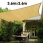 Wallaroo Square Shade Sail 3.6m x 3.6m - Sand