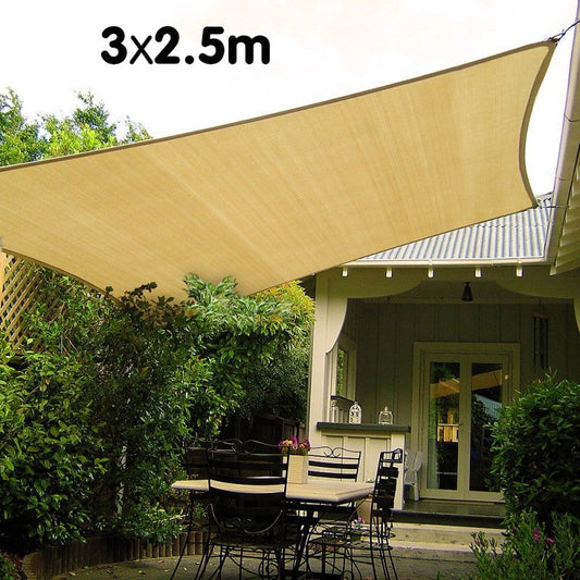 Wallaroo Rectangular Shade Sail 3 x 2.5m - Sand