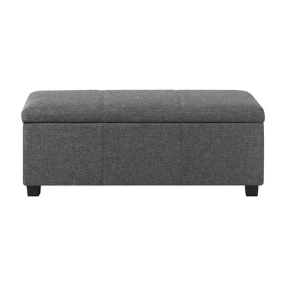 Storage Ottoman Linen Fabric Large