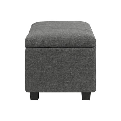 Storage Ottoman Linen Fabric Large