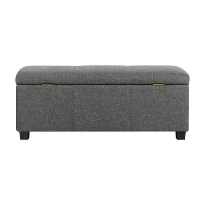 Storage Ottoman Linen Fabric Large
