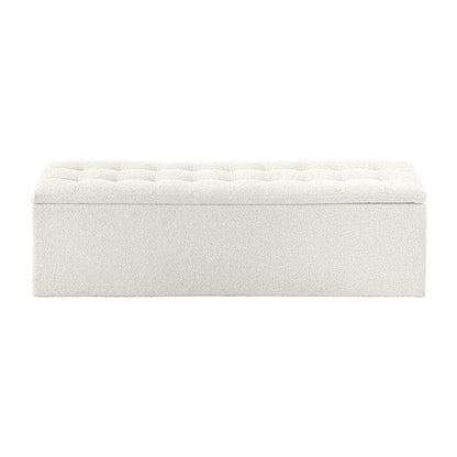 Storage Ottoman XL  Sherpa White