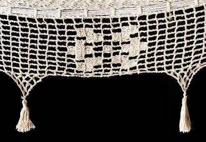 Cotton Hammock With Crocheted Tassels - Queen Size Marble