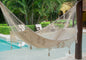 Cotton Hammock With Crocheted Tassels - Queen Size Marble