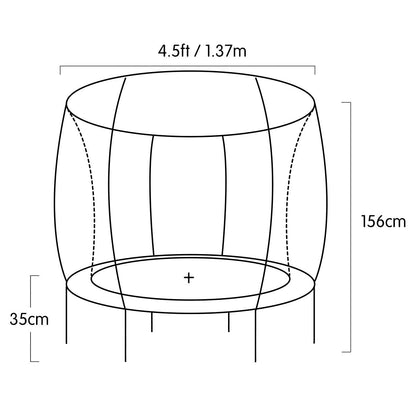 Kids Mini 4.5 ft Trampoline - Red Blue