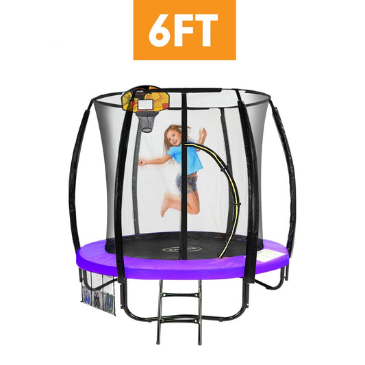 Kahuna Classic 6ft Trampoline with Basketball Set - Purple