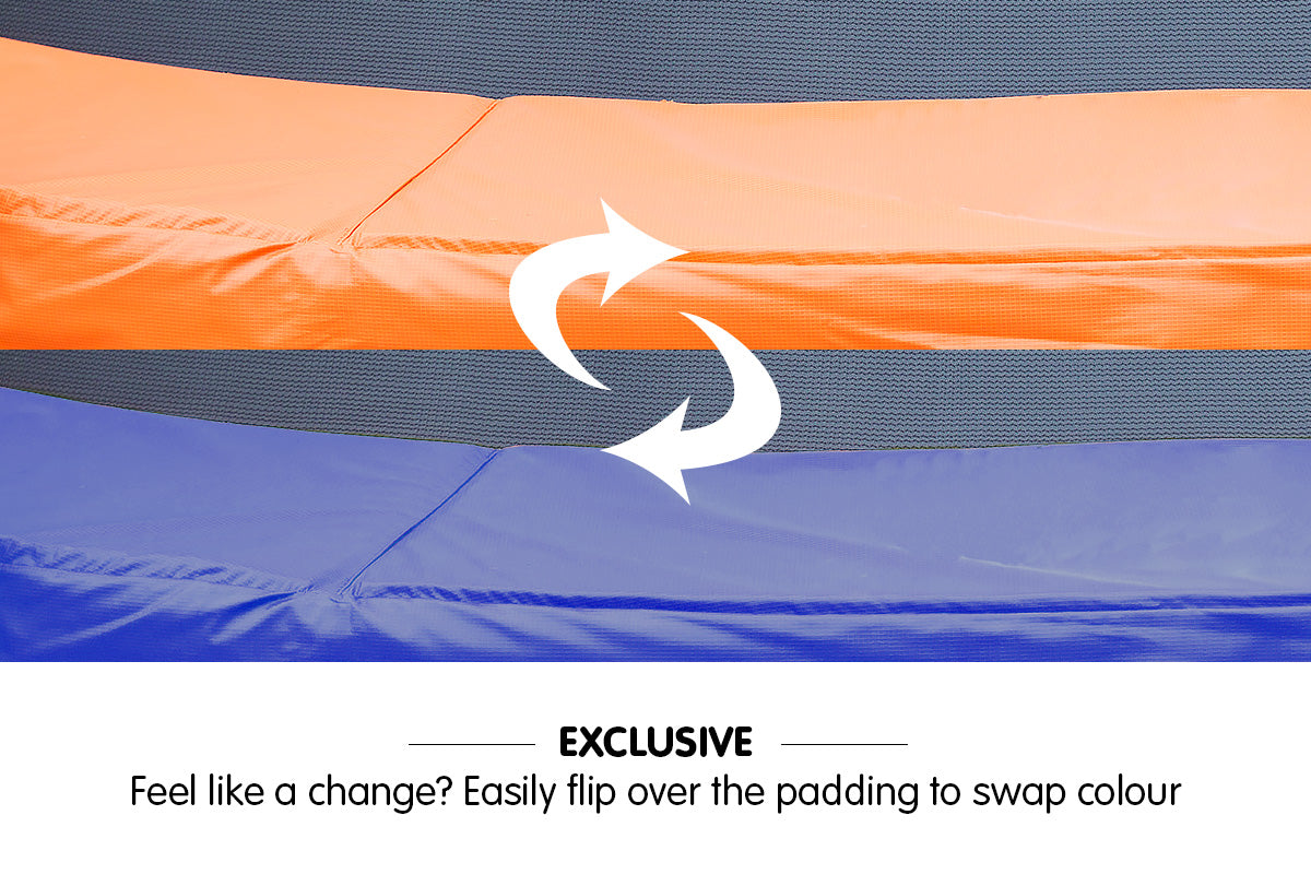 Reversible Replacement Trampoline Spring cover Safety Pad - Orange/Blue