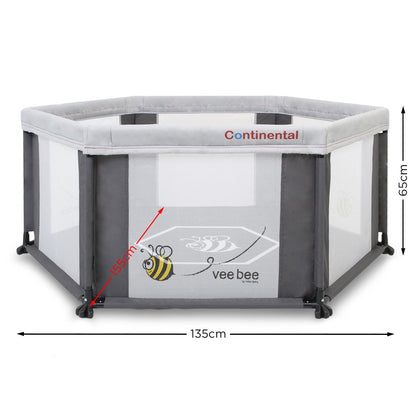 Veebee Continental 6 Sided Kids Play Yard Activity Enclosure