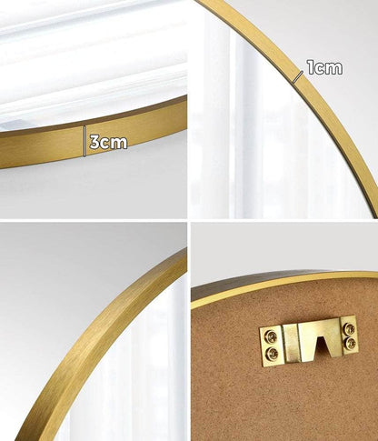 Wall Mirror Round 70cm Gold
