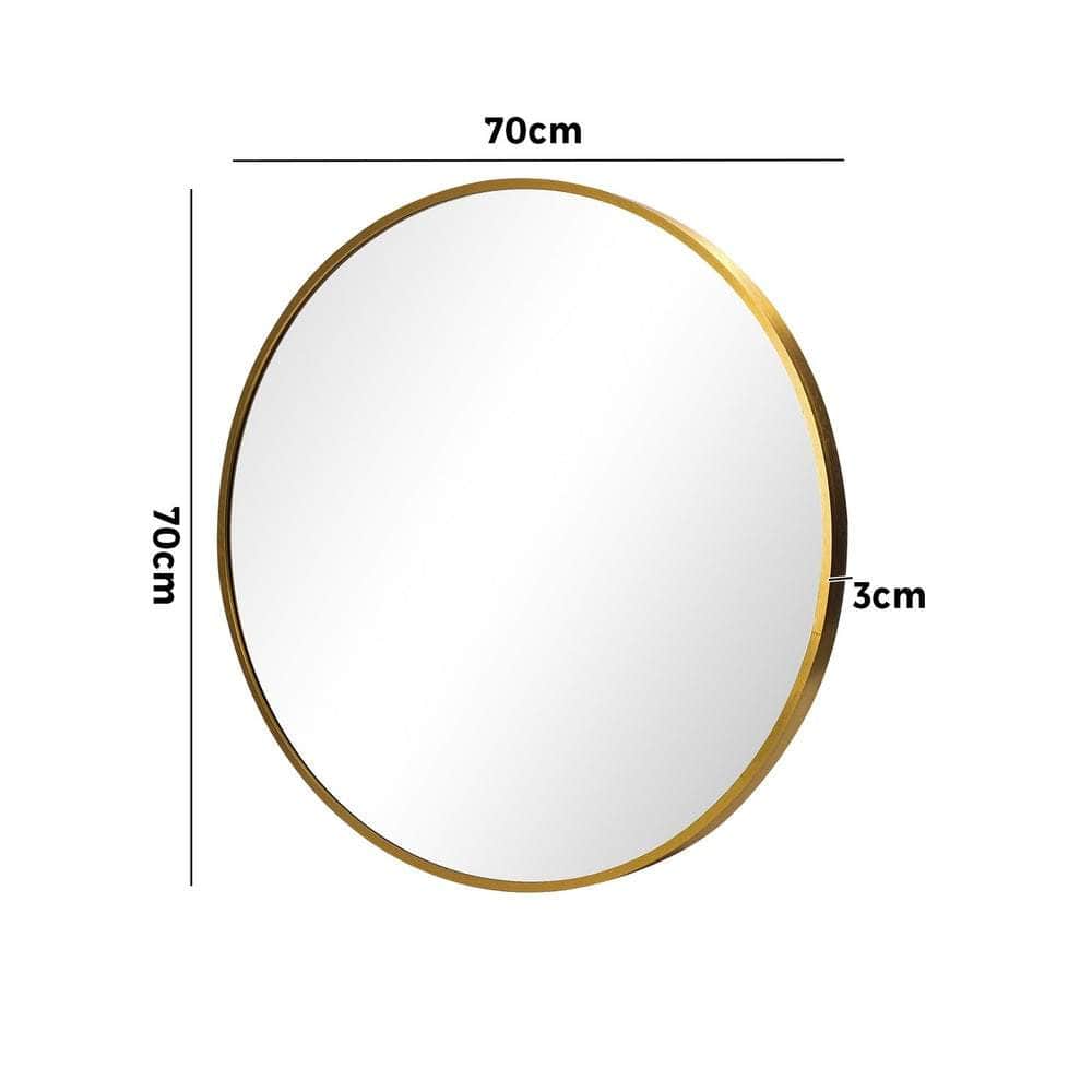Wall Mirror Round 70cm Gold