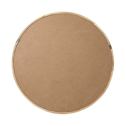 Wall Mirror with Wood Frame 80cm Round