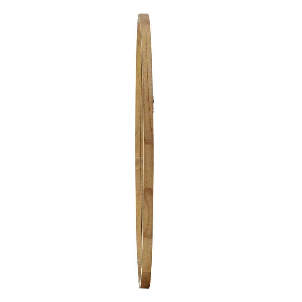 Wall Mirror with Wood Frame 80cm Round