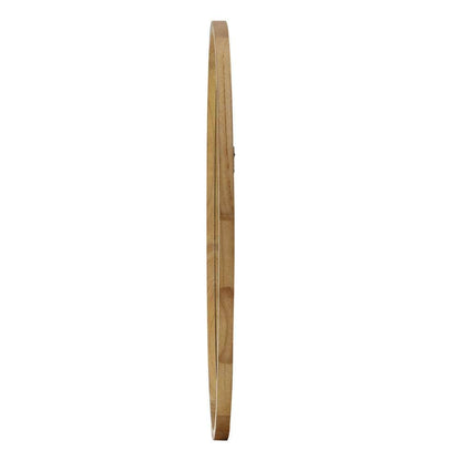Wall Mirror with Wood Frame 80cm Round