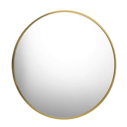 Wall Mirrors Round 80cm Gold Set of 2