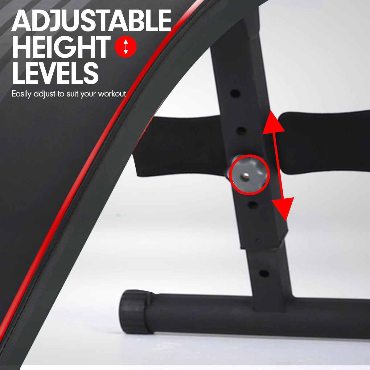 PowerTrain Inclined Sit up bench with Resistance bands Push up Bars