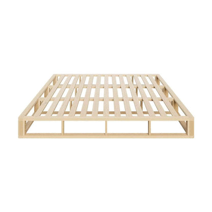 Wooden Bed Frame King Size Cage-like Base