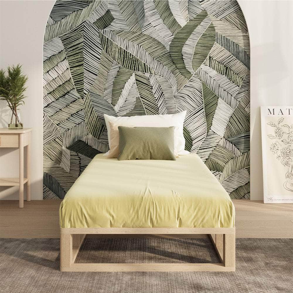 Wooden Bed Frame Single Size Cage-like Base