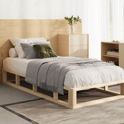 Wooden Bed Frame Single Size Cage-like Base