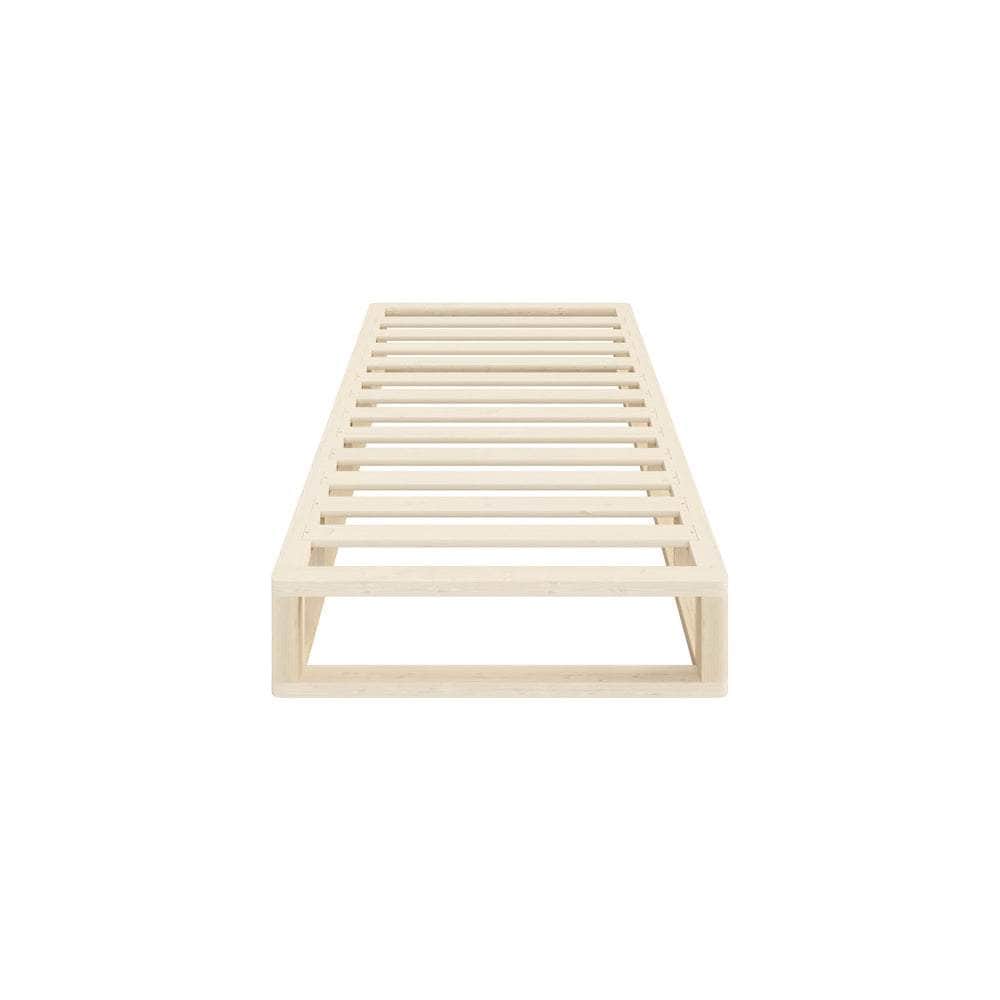 Wooden Bed Frame Single Size Cage-like Base