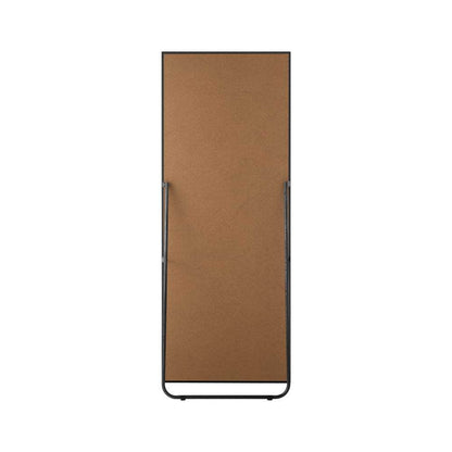 Wooden Full Length Mirror Rectangle 166x60cm Black