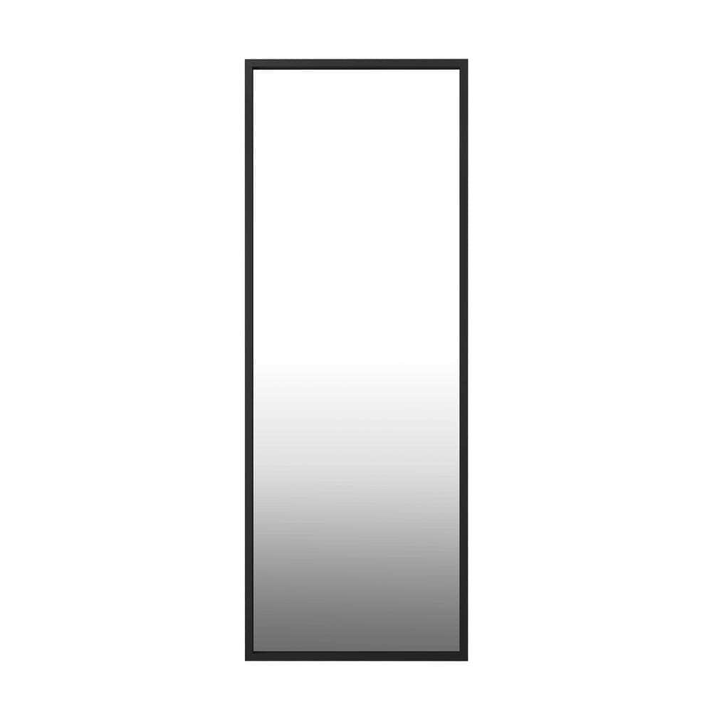 Wooden Full Length Mirror Rectangle 166x60cm Black