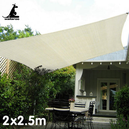 Waterproof 160GSM Outdoor Sun Shade Sail Canopy Cream 4 x 5m