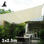 Waterproof 160GSM Outdoor Sun Shade Sail Canopy Cream