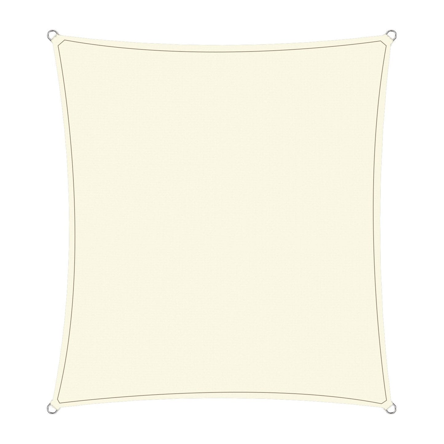 Waterproof 160GSM Outdoor Sun Shade Sail Canopy Cream Square 6 x 6m