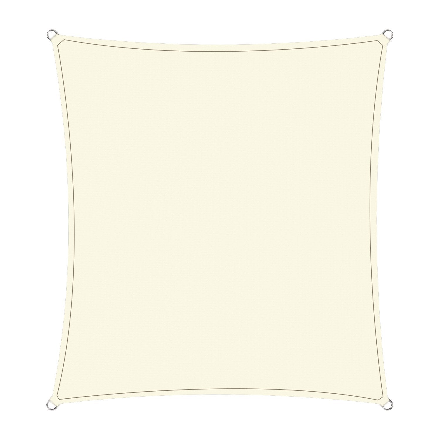 Waterproof 160GSM Outdoor Sun Shade Sail Canopy Cream Square 6 x 6m