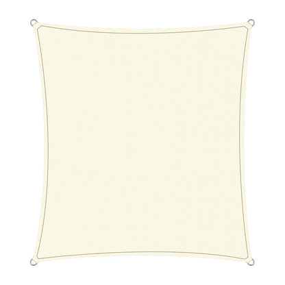 Waterproof 160GSM Outdoor Sun Shade Sail Canopy Cream Square 6 x 6m