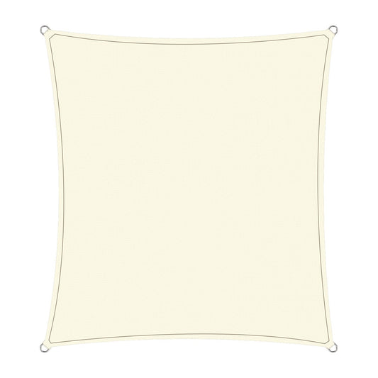 Waterproof 160GSM Outdoor Sun Shade Sail Canopy Cream Square 6 x 6m
